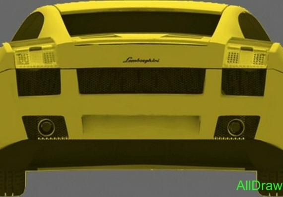 Lamborghini Gallardo - drawings (drawings) of the car